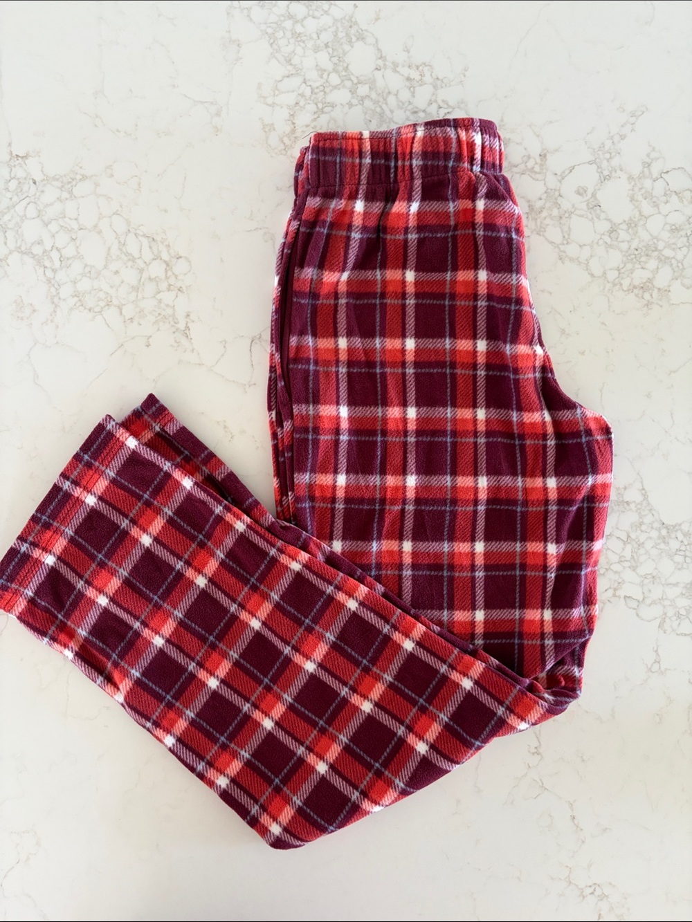 Goodfellow & Co Red Plaid Fleece Joggers